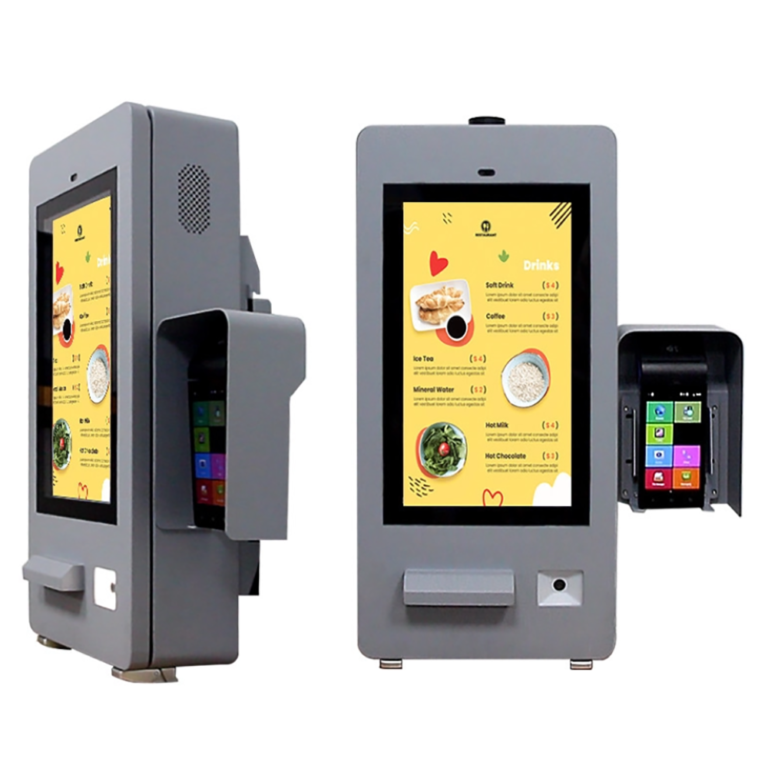 21.5″Wall mount IP65 Waterproof Outdoor Automatic Black Self Service Ordering Check In Digital Menu Display Screen Payment Kiosk