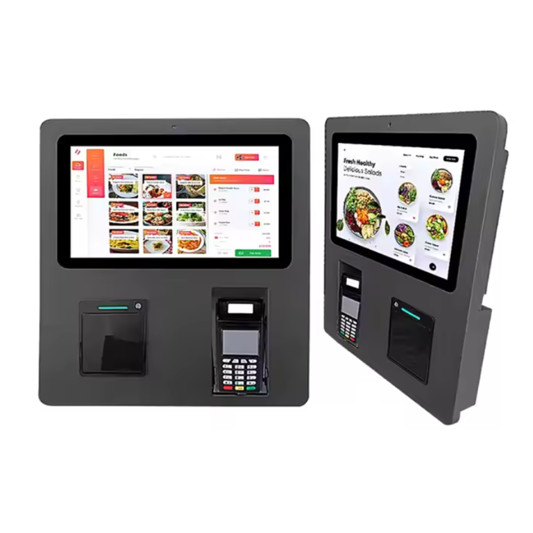 Face Recognition Camera Cashless Self Ordering Kiosk In Restaurant 15.6 Inch